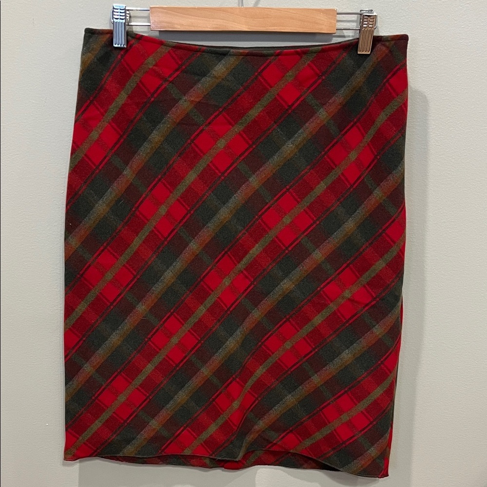 Laundry by Shelli Segal Vintage Plaid Wool Blend Skirt